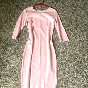 Light pink fitted dress